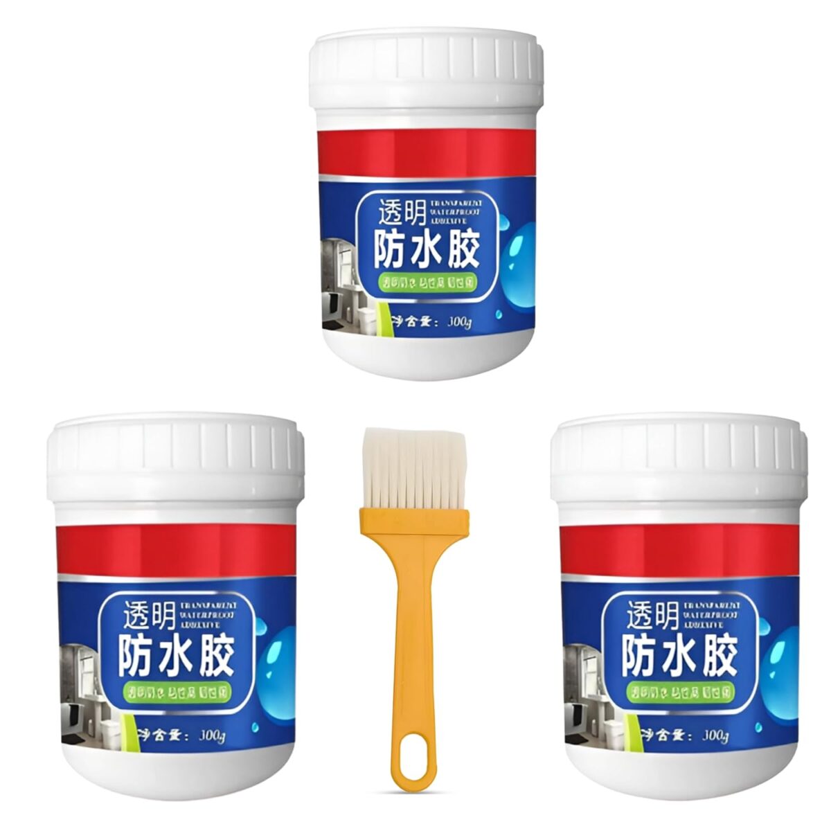 Minely Transparent Waterproof Adhesive Glue with Brush – Strong Multi-Purpose Bond, 300g - Image 1