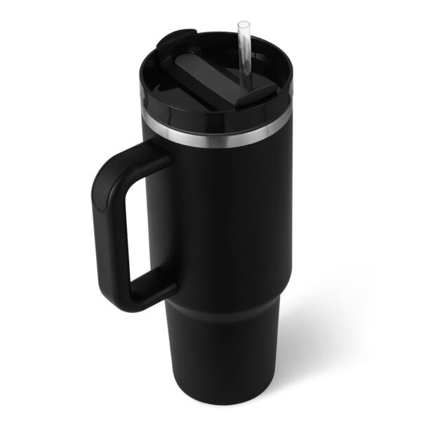 40 oz Insulated Tumbler with Handle & Straw