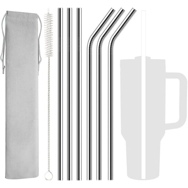 6 Pack Stainless Steel Straw