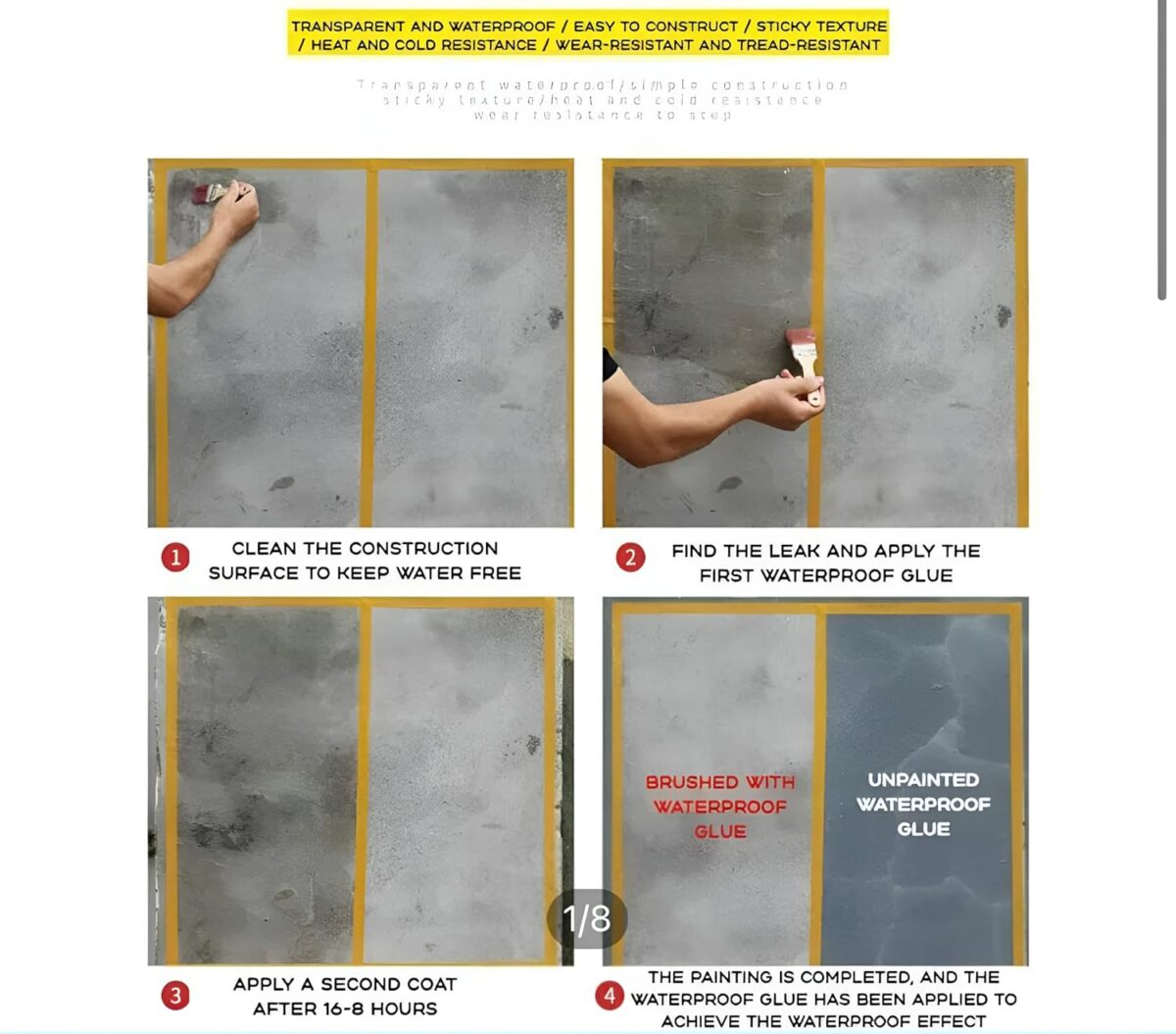 Minely Transparent Waterproof Adhesive Glue with Brush – Strong Multi-Purpose Bond, 300g - Image 4