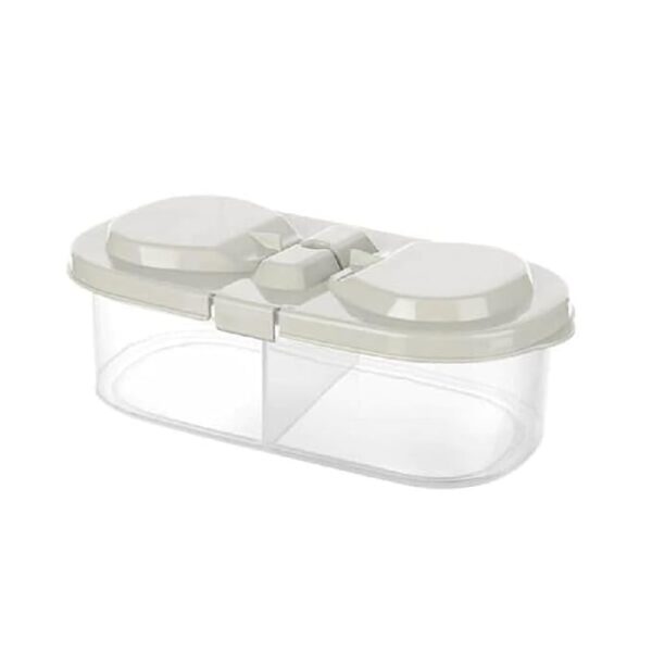 4pcs Bento Lunch Boxes 2-Compartment Snack Containers Divided food Snack Containers with Lids for Home Work Random Color