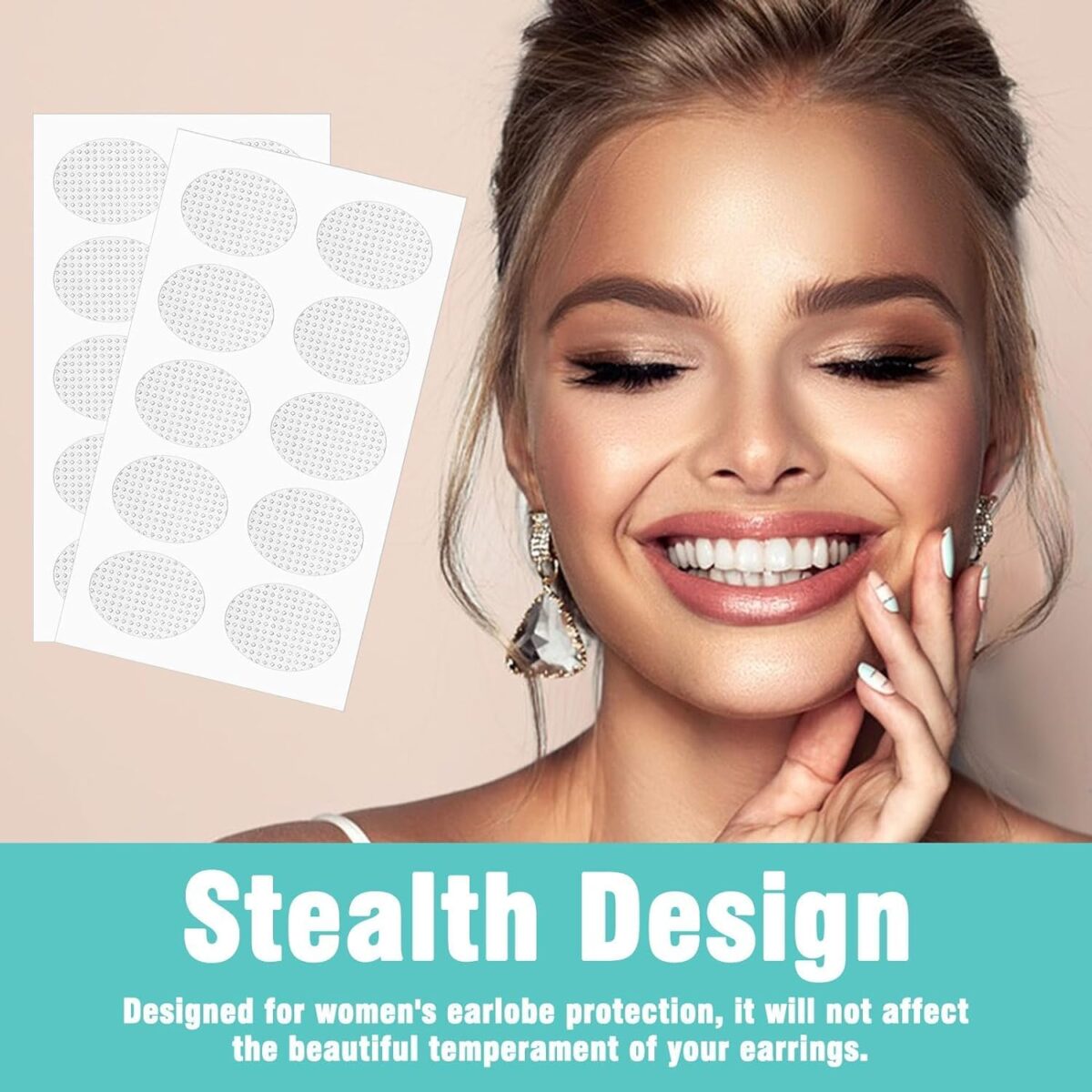 Premium Earlobe Support Patches – 30 Pcs Ear Support Stickers for Heavy Earrings & Big Jhumkas | Invisible Ear Hole Closer Tape for Stretched Lobes & Earring Comfort - Image 3