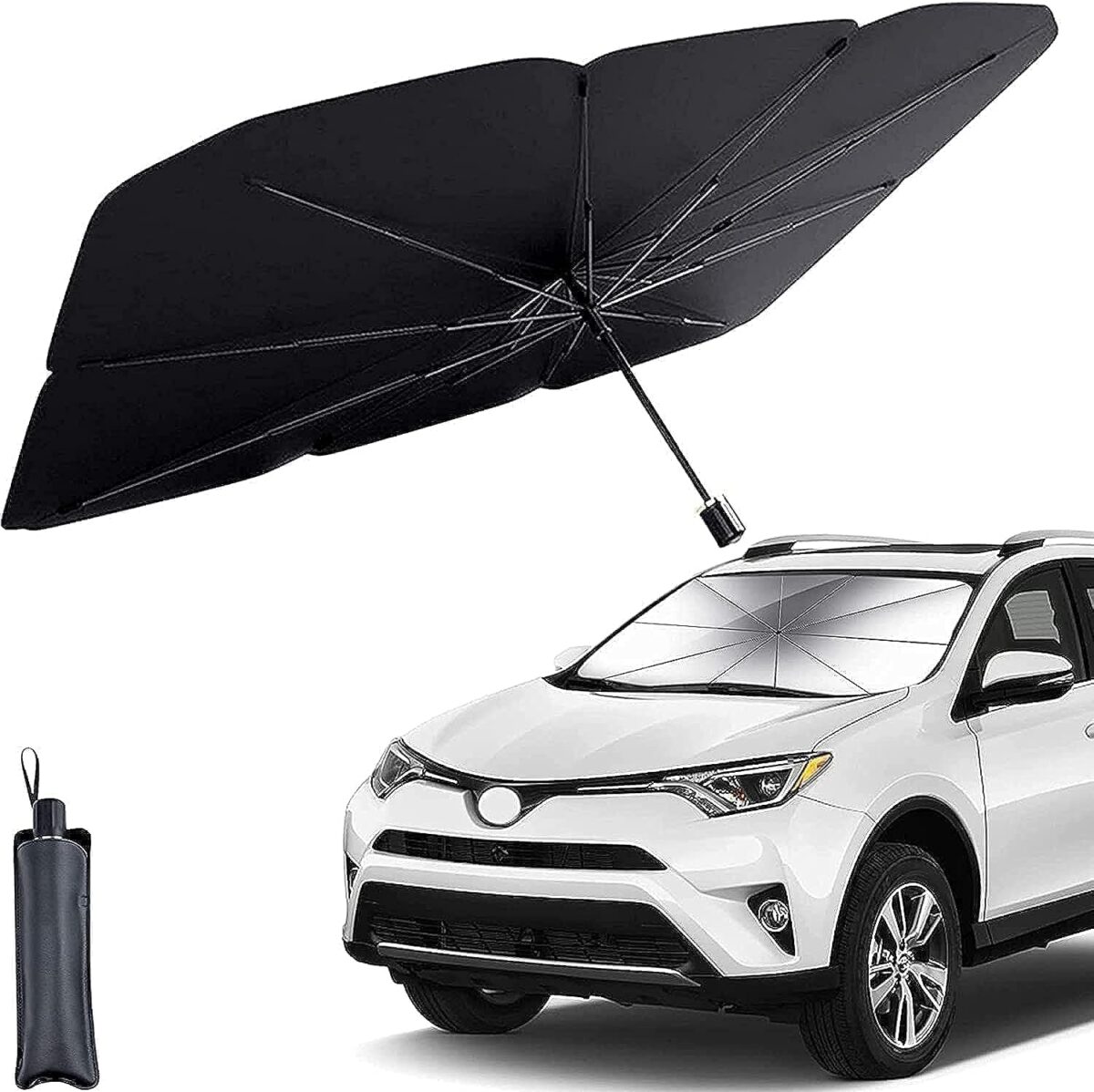 Car Windshield Sunshade Umbrella – Foldable Front Window Sun Cover for UV Protection & Heat Insulation (Universal Fit) - Image 1