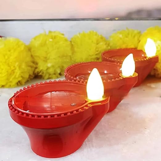 Water LED Sensor Diya – Flameless & Smokeless Decorative Lamp