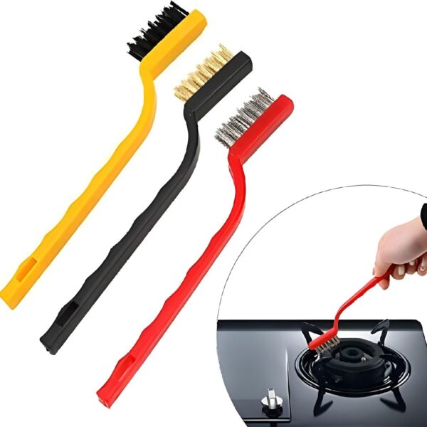 Heavy-Duty Stainless Steel Mini Wire Brush for Rust Removal | Metal Cleaning Brush for Dirt, Paint & Grease | Deep Scrubbing Tool for Kitchen, Grill, Tools & Home Cleaning