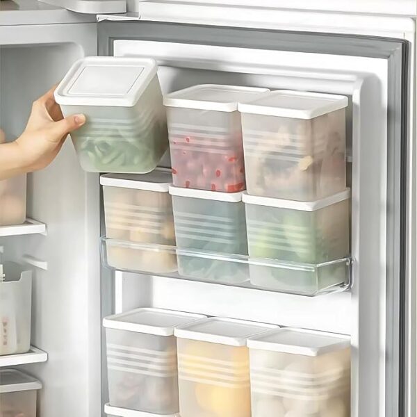 Plastic 6 Pack Fridge Storage Container Set