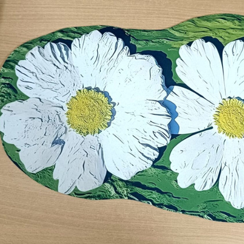 Elegant Floral Welcome Mat