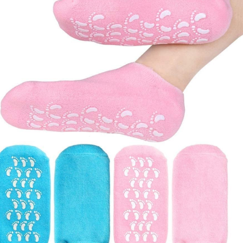 Anti-Crack Half-Length Silicone Foot Protector – Moisturizing Heel Socks for Cracked Heels, Heel Pain & Foot Care (Multicolor, Pack of 1)