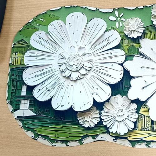 Floral Pattern Door Mat