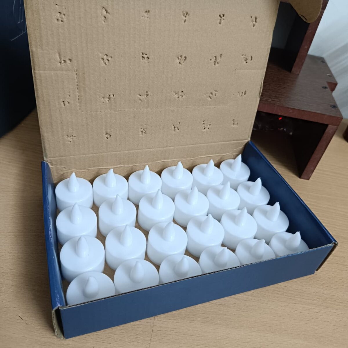 Realistic Battery-Operated Flameless Mini Warm White LED Tealight Candle - Image 3