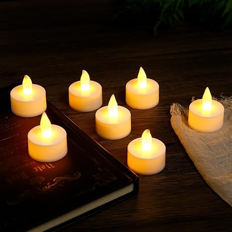 Realistic Battery-Operated Flameless Mini Warm White LED Tealight Candle