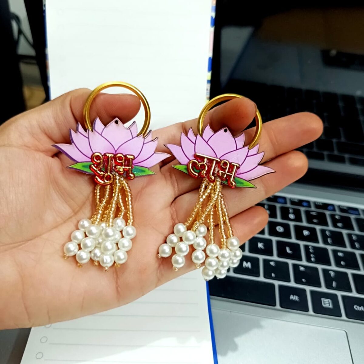 Floral Wall Hangings – Shubh Labh Decorative Toran for Entrance & Pooja Room - Image 3