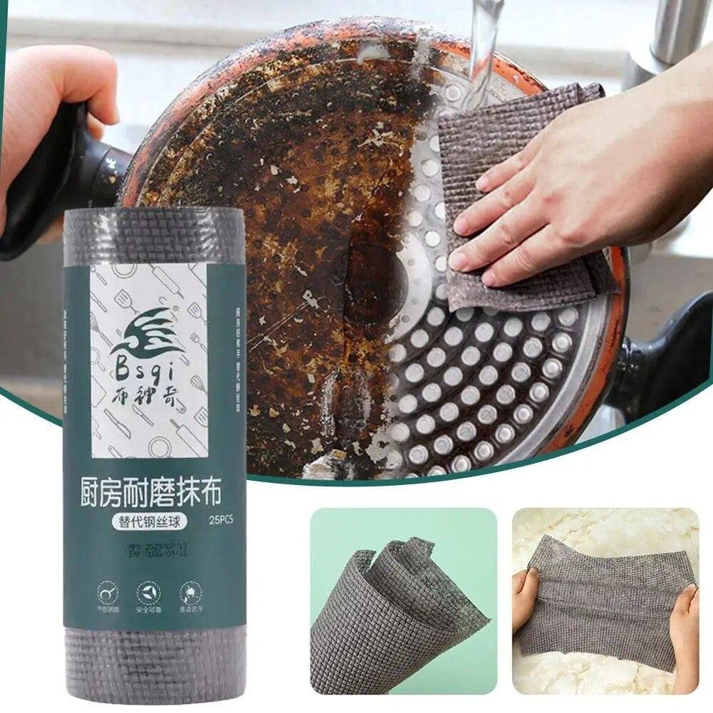 Durable Resistant Cleaning Kitchen Tissue Paper Roll – Disposable Cleaning Cloth Pad, Non-Stick Oil Resistant, Easy to Clean Kitchen Rag Roll - Image 1
