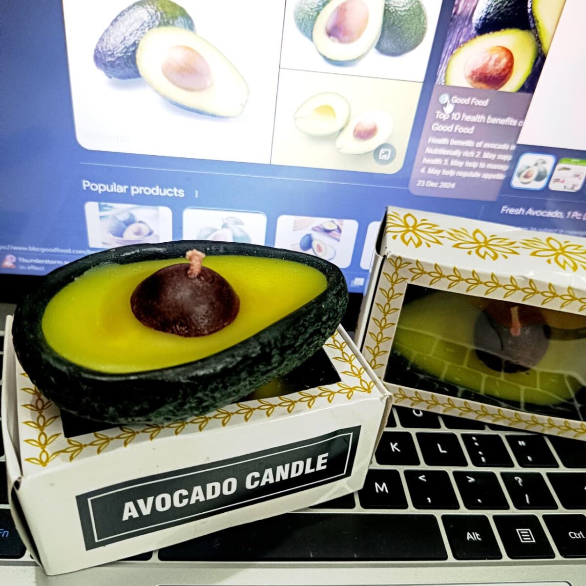 Avocado Decorative Candle(Festive item) - Image 2