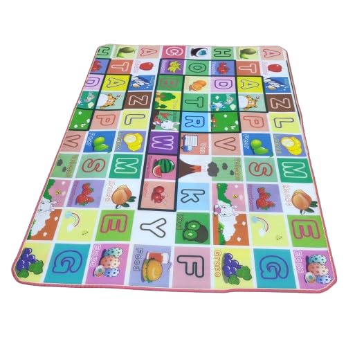 Double Sided Water Proof Play Mat Size 6ft x 4 ft Thickness 6mm, Waterproof Indoor Outdoor Floor mat for Kids Large Size, Baby Carpet, Play Mat Crawling Baby 1 Count