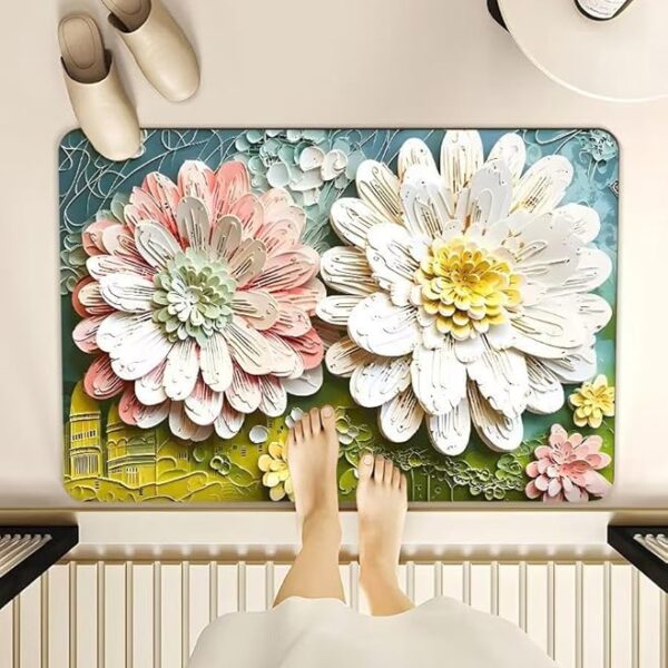 Elegant Floral Welcome Mat